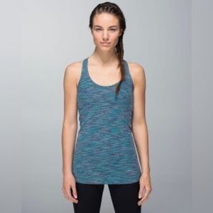Lululemon Womens Green Teal Activewear Yoga Running Racerback Tank Top Size XL